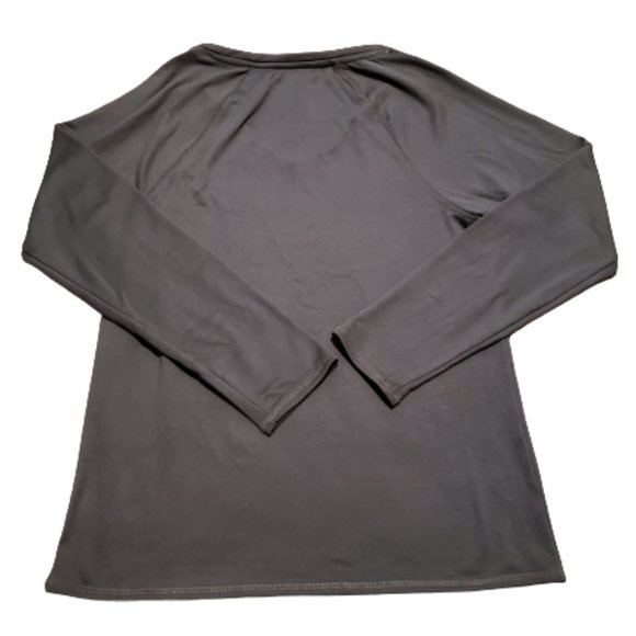 Lucky Brand Long Sleeve T-Shirt Women's XL Gray Western Embroidered Stretch - Picture 2 of 9